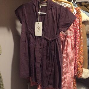 NWT Fin & Vince linen wrap dress